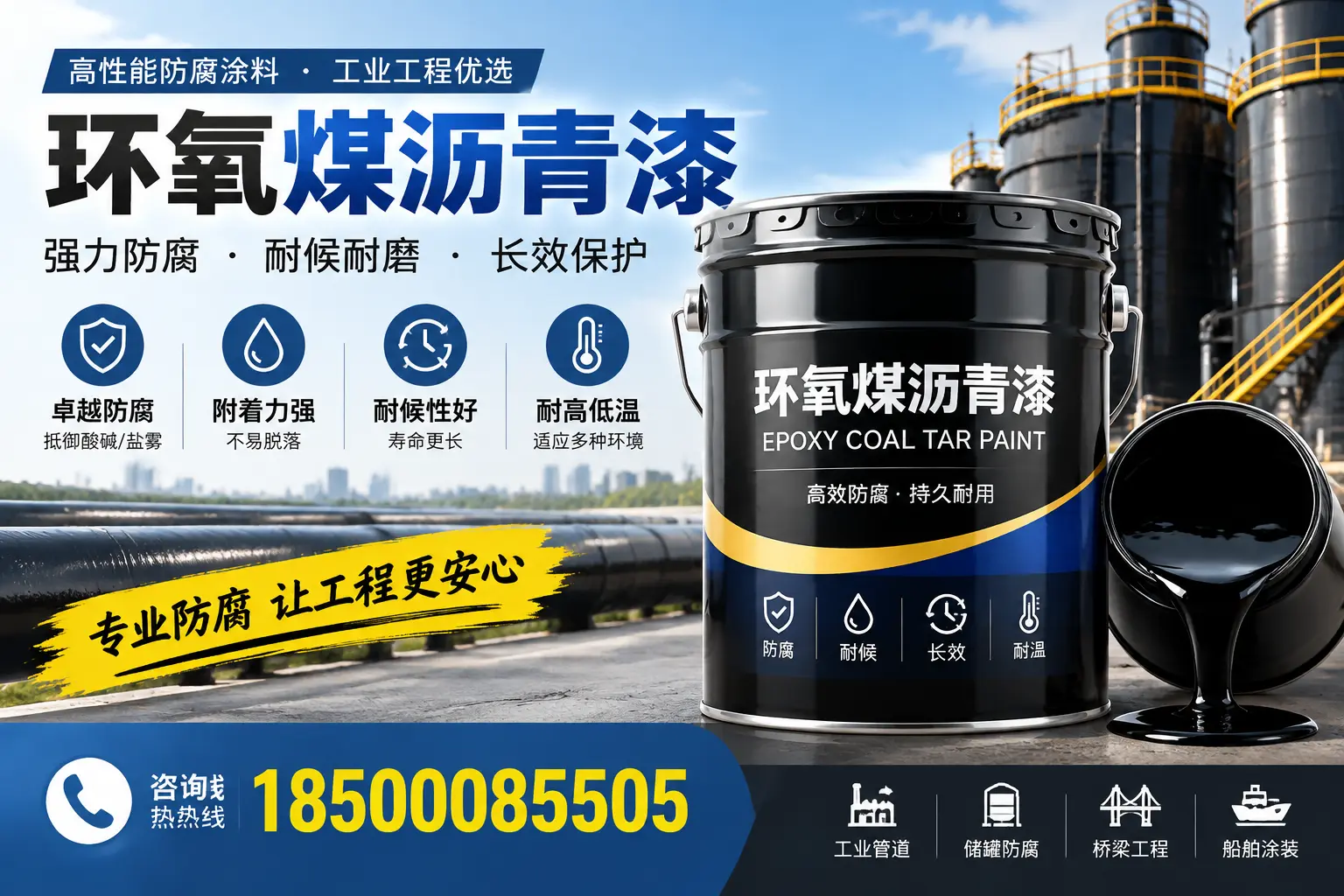 环氧煤沥青漆的施工方法与注意事项，确保在磐石顺利完成